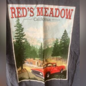 Gray Graphic Tee with Red's Meadow Print size XL